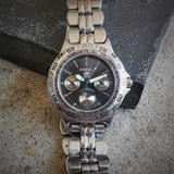 Men's Vintage Fossil Blue Stainless Steel Quartz Watch