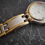 Vintage Women's Vogue Chrome And Gold Plated Quartz Watch
