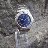 Men's Vintage Blue Dial Quartz Watch