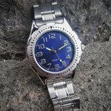 Men's Vintage Blue Dial Quartz Watch
