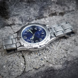 Men's Vintage Blue Dial Quartz Watch
