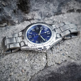 Men's Vintage Blue Dial Quartz Watch
