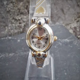 Vintage Women's Gold And Chrome Plated Quartz Watch