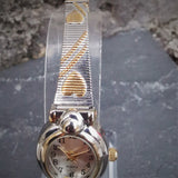 Vintage Women's Gold And Chrome Plated Quartz Watch