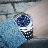 Men's Vintage Blue Dial Quartz Watch