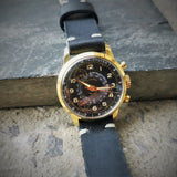 Men's CIMIER SPORT Vintage Chronograph Watch // 1950s 1960s Mechanical Swiss Watch // Rare Watch // Hand Crafted 100% Leather Strap