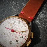 Men's CIMIER SPORT Vintage Chronograph Watch // 1950s 1960s Mechanical Swiss Watch // Rare Watch // Hand Crafted 100% Leather Strap