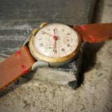 Men's CIMIER SPORT Vintage Chronograph Watch // 1950s 1960s Mechanical Swiss Watch // Rare Watch // Hand Crafted 100% Leather Strap