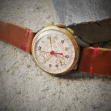 Men's CIMIER SPORT Vintage Chronograph Watch // 1950s 1960s Mechanical Swiss Watch // Rare Watch // Hand Crafted 100% Leather Strap