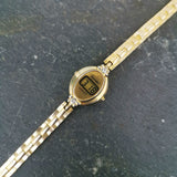 Vintage Women's Digital LCD Gold Watch - By Camelot